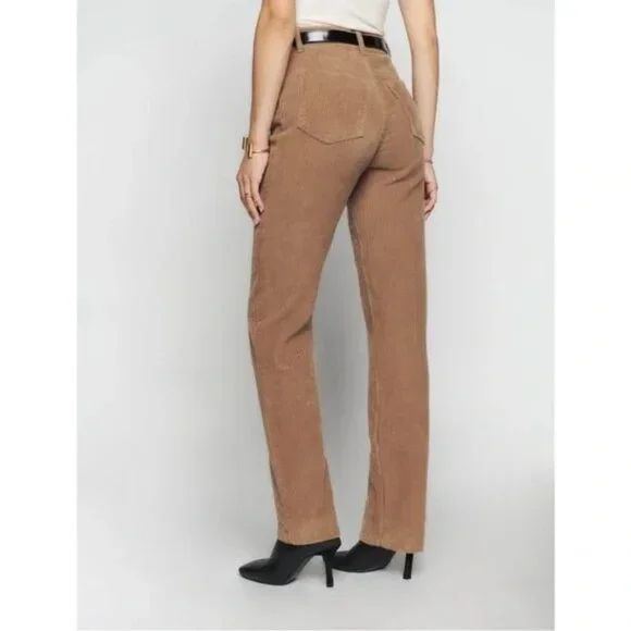 Reformation Cynthia High-Rise Straight Long Corduroy Pants - Picture 3 of 6